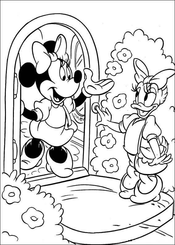 Plansa de colorat cu Minnie Mouse 17 9